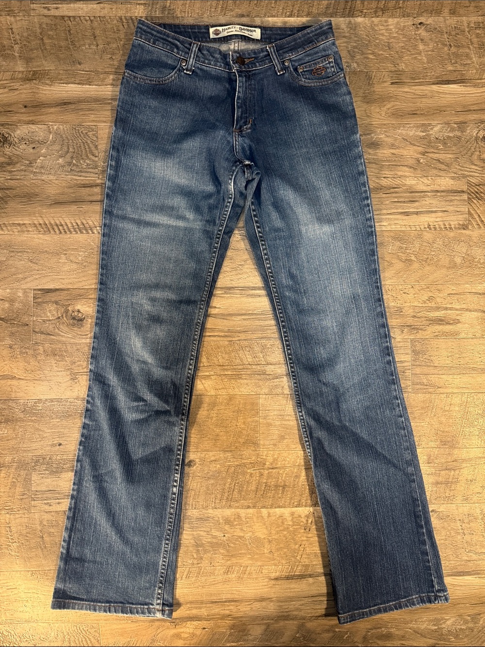 Harley-Davidson Blue Boot Cut Jeans - Size 2L